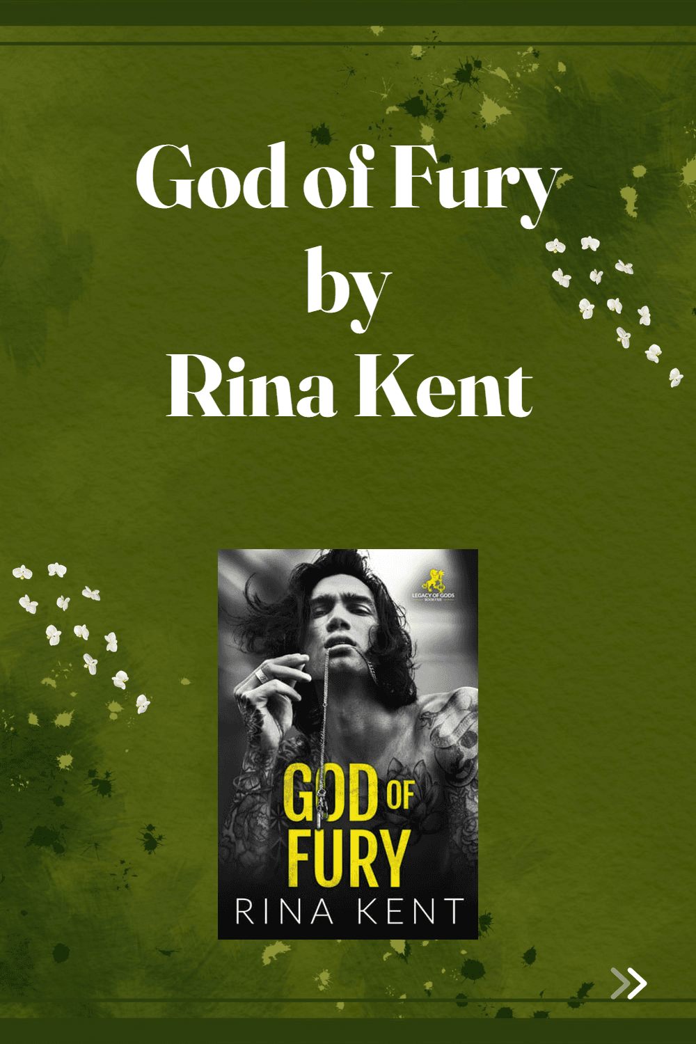 A carousel frame for God of Fury Special Edition Print by Rina Kent. It reads "God of Fury by Rina Kent. “Even if you hate yourself, I’ll love you for the both of us.”. Dark, steamy, dangerous, and deeply tender.. Even better the second time.. God of Fury…"