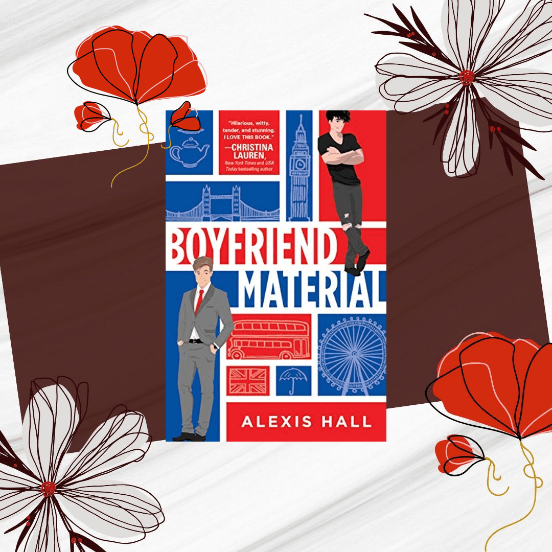A cover card for Boyfriend Material by Alexis Hall.